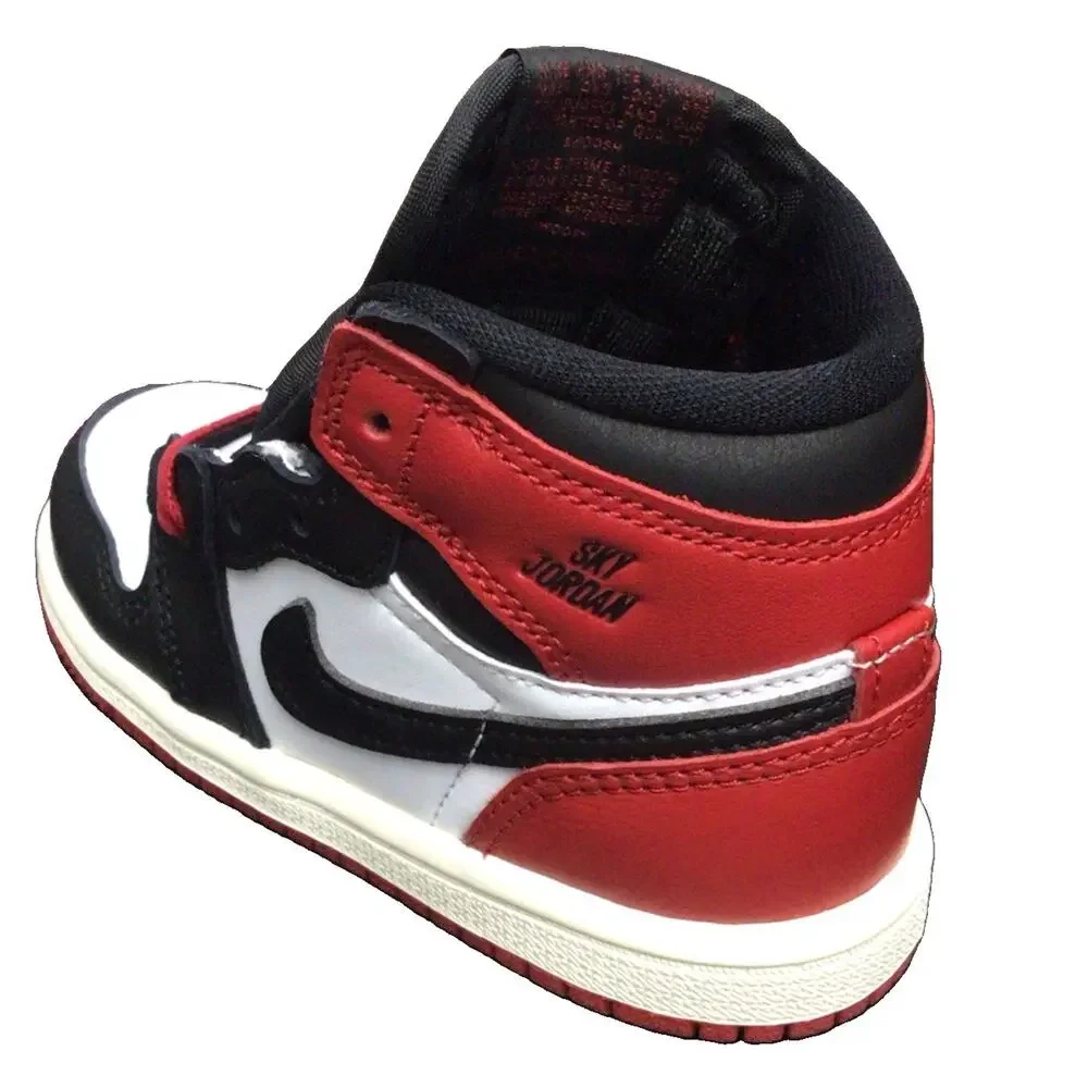 Jordan 1 Retro High OG (TD) High Top Sneaker US 7c Black/White/Red